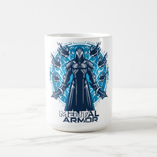 Mug Armure Mentale - Figurine du Guerrier à Capuche (Centre)