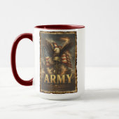 Mug Army Emblem with Flag and Eagle (Gauche)
