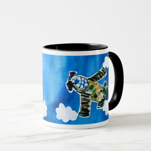 Mug Army Jet "Art by Kids" (Devant droit)