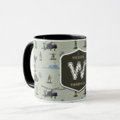 Mug Army Military Camouflage Green Camo Pattern (Devant gauche)