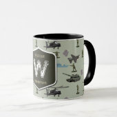 Mug Army Military Camouflage Green Camo Pattern (Devant droit)