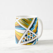 Mug AroAce Pride Zen Doodle Sunset Drapeau Moderne Abs (Devant droit)