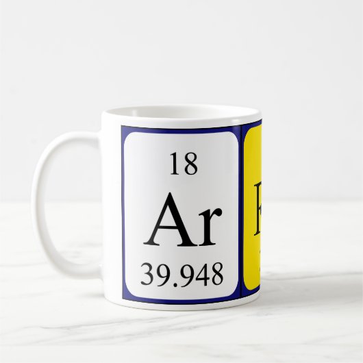 Mug Arran (tasse de nom de table périodique) (Gauche)