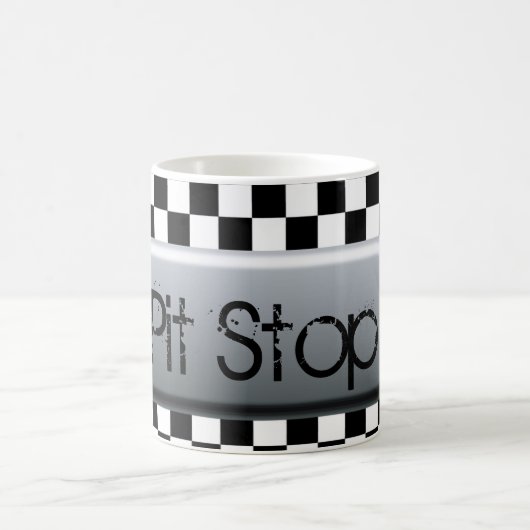 Mug Arrêt du point d'indicateur À damiers (Centre)