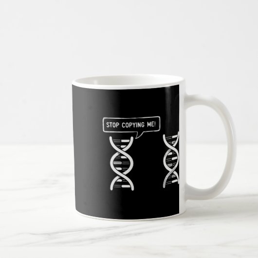 Mug Arrête de me copier Drôle de jeu de mots scientifi (Droite)