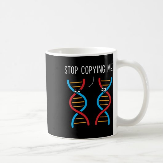Mug Arrête de me copier Drôle de jeu de mots scientifi (Droite)