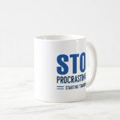 Mug Arrêter de faire des procrastines à partir de dema (Devant droit)