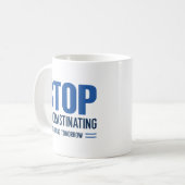 Mug Arrêter de faire des procrastines à partir de dema (Devant gauche)