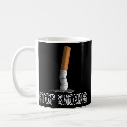 Mug Arrêter De Fumer Toucher La Cigarette Butt Anti-Ta (Gauche)
