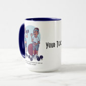 Mug Arrêter de travailler amusant (Devant gauche)