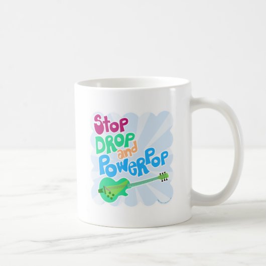 Mug Arrêter Drop Power Pop Fun Music Genre Slogan (Droite)