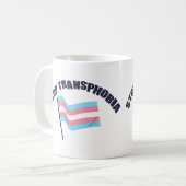Mug Arrêter la boue de transphobie (Devant gauche)