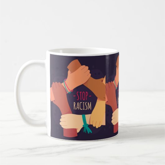 Mug Arrêter la boue raciste (Gauche)