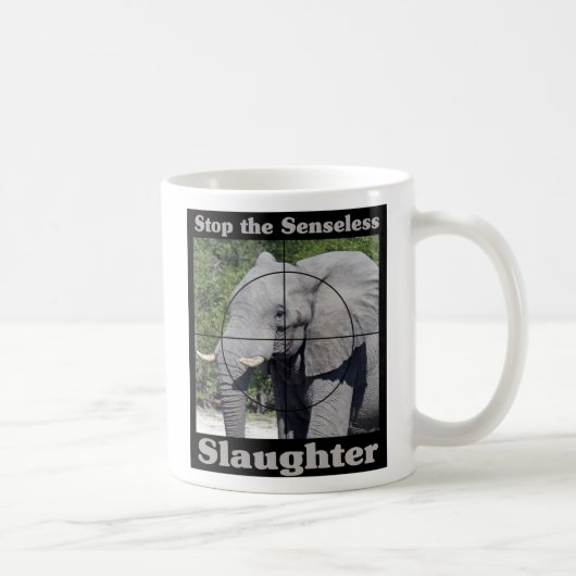 Mug Arrêter l'abattage-éléphant (Droite)