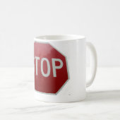 Mug Arrêter le signe (Devant droit)