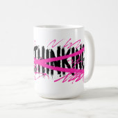 Mug Arrêtez de trop réfléchir & commencez à vivre (Devant droit)