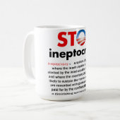 Mug Arrêtez Ineptocracy d'Obama (Devant gauche)