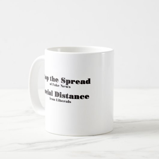 Mug Arrêtez la diffusion de fausses nouvelles (Devant gauche)