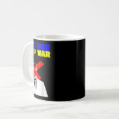 Mug Arrêtez la guerre contre Poutine face au drapeau u (Devant gauche)