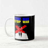 Mug Arrêtez la guerre contre Poutine face au drapeau u (Gauche)
