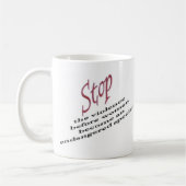 Mug Arrêtez la violence (Gauche)