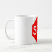 Mug Arrêtez le signe personnalisable (Gauche)