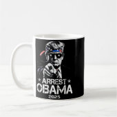 Mug Arrêtez Obama 2025 Conception de drapeau américain (Gauche)