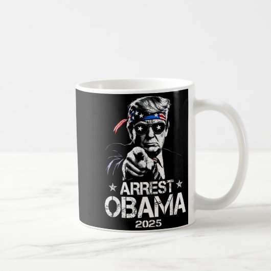 Mug Arrêtez Obama 2025 Conception de drapeau américain (Droite)