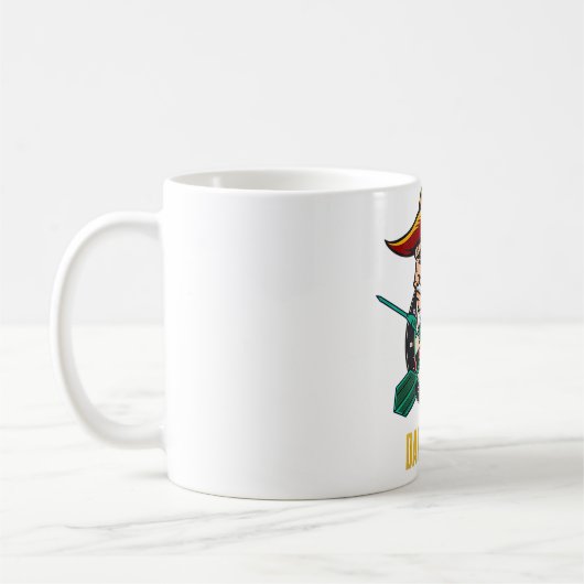 Mug Arrière-marin de l'astronaute des fléchettes (Gauche)