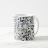 Mug Arrière - plan 100 Dollars. (Devant droit)