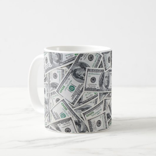 Mug Arrière - plan 100 Dollars. (Devant gauche)