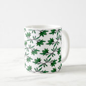 Mug Arrière - plan à feuilles spirales (Devant droit)