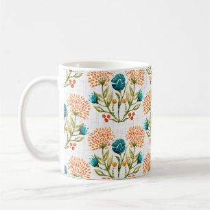Mug Arrière - plan à motif de fleur aquarelle. Peint à