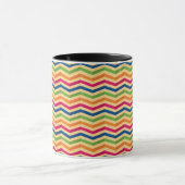 Mug Arrière - plan à rayures rétro (Centre)