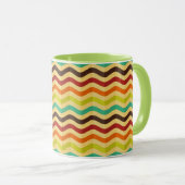 Mug Arrière - plan à rayures rétro 4 (Devant droit)