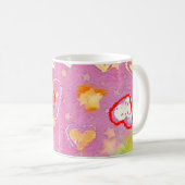 Mug arrière - plan abstrait avec texture aquarelle, Hu (Devant droit)