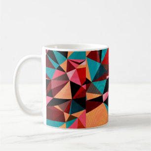 Mug Arrière - plan Abstrait avec triangles et coloré