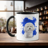 Mug Arrière - plan Abstrait Bichon Frise