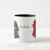 Mug Arrière - plan Abstrait du chien de Terre-Neuve (Centre)