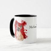 Mug Arrière - plan Abstrait français de Bulldog (Devant gauche)