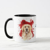 Mug Arrière - plan Abstrait Golden Retriever (Gauche)