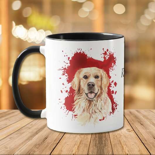 Mug Arrière - plan Abstrait Golden Retriever