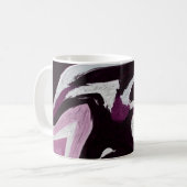 Mug Arrière - plan abstrait graphique de trait de bros (Devant gauche)
