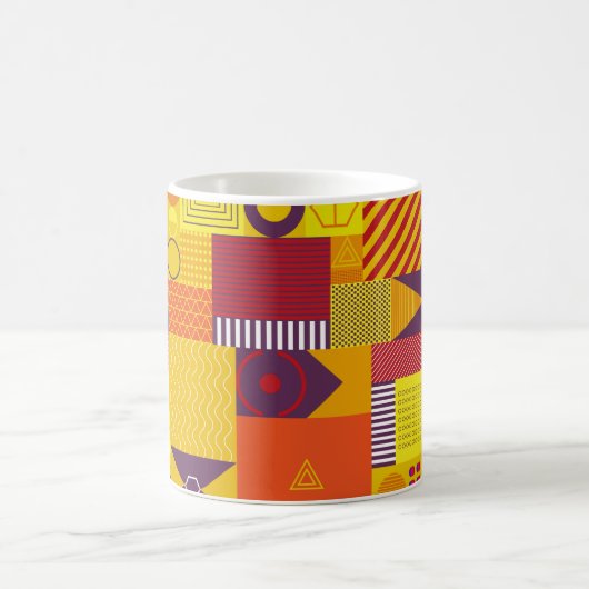 Mug arrière - plan abstrait graphique géométrique, vin (Centre)