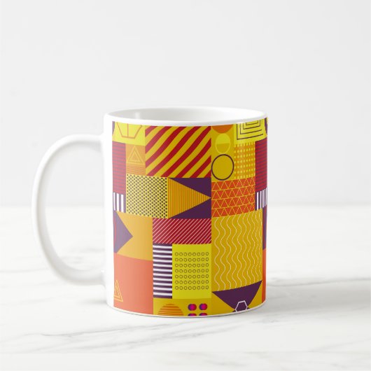 Mug arrière - plan abstrait graphique géométrique, vin (Gauche)