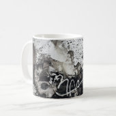Mug arrière - plan Abstrait noir et blanc (Devant gauche)
