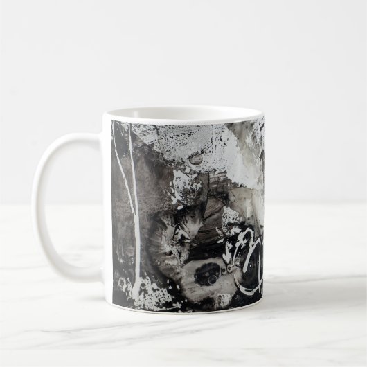 Mug arrière - plan Abstrait noir et blanc (Gauche)