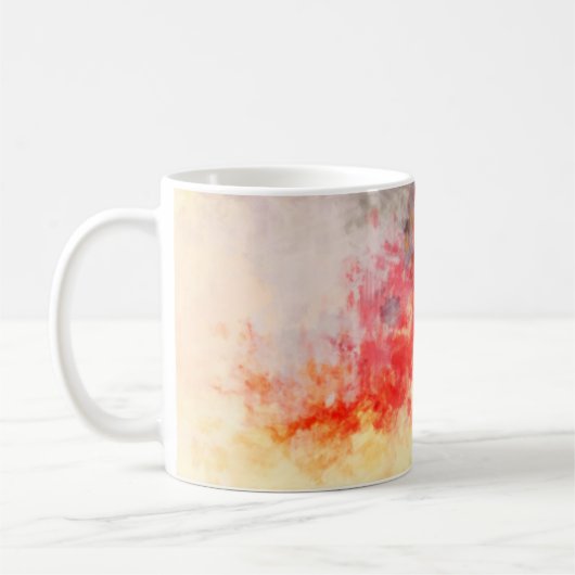 Mug Arrière - plan Abstrait peint brossé. Brosse (Gauche)