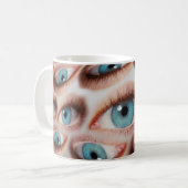 Mug Arrière - plan abstrait psychédélique de l'oeil dé (Devant gauche)