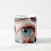Mug Arrière - plan abstrait psychédélique de l'oeil dé (Centre)